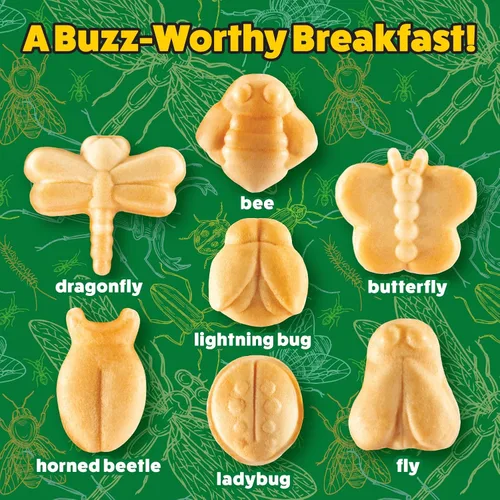 Vista 4 de The Original Creepy Crawly Bug Waffle Maker- 7 divertidos panqueques diferentes en forma de insectos, mariposa Lady Bug Bee y más, plancha eléctrica
