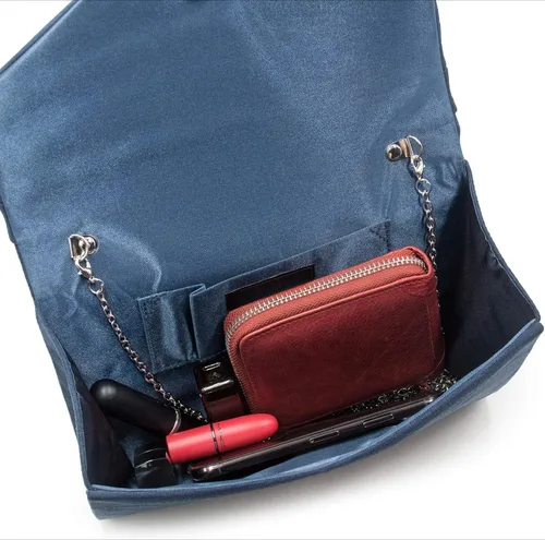Vista 6 de Envelope Evening Bag for Women Genuine Suede Leather Crossbody Shoulder Clutch Purse Gift Box