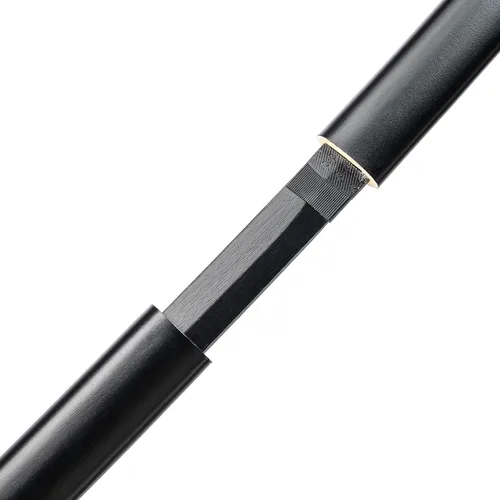 Vista 2 de Katana japonesa de bambú, samurái negro sin afilar, para disfraz de anime con bolsa de espada, espada de práctica de entrenamiento de artes marciales