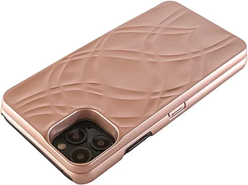 Vista 4 de Funda para iPhone 11 Pro Max, funda tipo cartera con espejo trasero oculto con función de soporte y tarjetero para iPhone 11 Pro Max (2019) de 6.5