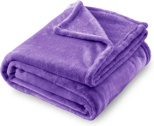 Vista 14 de SOCHOW Manta de Franela de Forro Polar Tamaño Throw, Súper Suave y Acogedora para Todas las Estaciones para Cama o Sofá, Coral Azul, 50x60 pulgadas