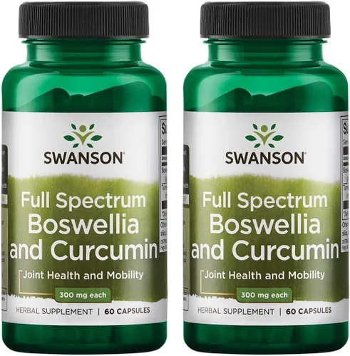 Vista 8 de Swanson Boswellia y curcumina de espectro completo 60 cápsulas (el embalaje puede variar)