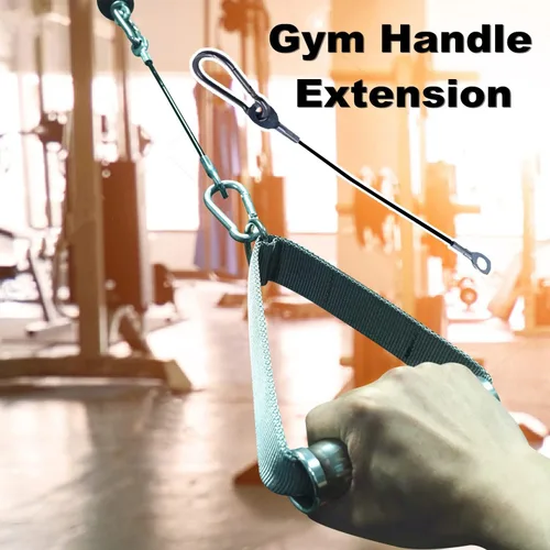 Vista 4 de J Bryant Cables de gimnasio de extensión de máquina de cable de 10 pulgadas (2 piezas) con mosquetón de acero inoxidable para sistemas de poleas