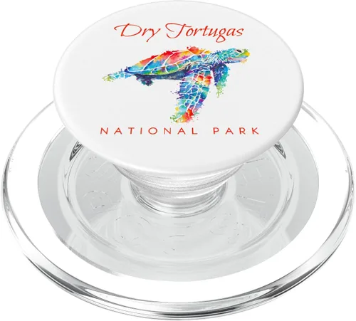 Vista 7 de Dry Tortugas Parque Nacional Acuarela Tortugas Marinas PopSockets intercambiables PopGrip