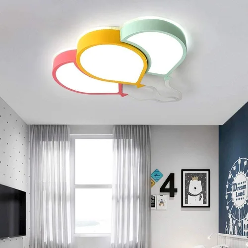 Vista 6 de Lámpara de araña LED moderna, lámpara de techo, lámpara de techo LED de globo de color creativo y moderno, lámpara de decoración de hotel, moderna