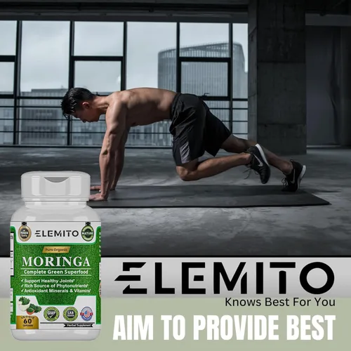 Vista 8 de Cápsulas de moringa, polvo de hoja pura, superalimento verde, energía, metabolismo y apoyo inmunológico, sin OMG, vegano, sin gluten