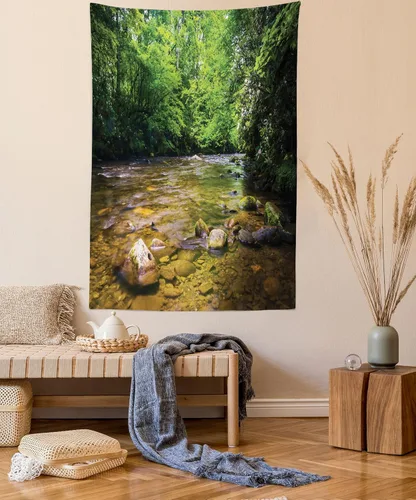 Vista 98 de Ambesonne Tapiz de arte afro, hombre negro fuerte con una corona de trazos impresión de pintura moderna, decoración de tela para colgar en la pared