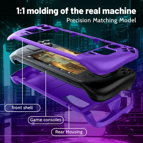 Vista 3 de Funda protectora para cubierta de vapor con soporte, carcasa protectora antideslizante para cubierta de vapor hecha de material de PC, accesorios