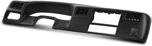 Vista 23 de GRAND ORANGE Cubierta de bisel del panel de instrumentos del tablero Compatible con Chevy Chevelle El Camino 1968 Sin aire Negro