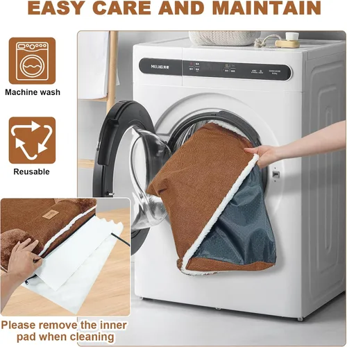 Vista 9 de Cama térmica para mascotas para gatos y cachorros, camas para perros de 20 x 20 pulgadas con cama de espuma viscoelástica, sofá para perro