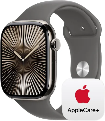 Vista 25 de Apple Watch Series 10 [GPS 42 mm] Smartwatch con caja de aluminio negro brillante y correa deportiva negra - M/L. Rastreador de fitness, aplicación