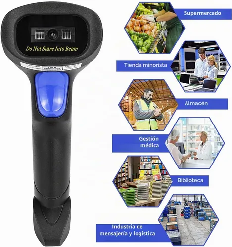 Vista 5 de NetumScan - Escáner de códigos de barras USB 1D, lector de códigos de barras CCD con cable portátil. Soporta escaneo de pantalla. Lector de códigos