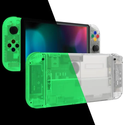 Vista 59 de eXtremeRate DIY Full Set Shell for Nintendo Switch OLED, Replacement Console Back Plate & Kickstand, Custom NS Controller Housing with Full Set