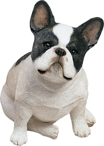 Vista 3 de Sandicast Escultura de bulldog francés de tamaño pequeño, sentado