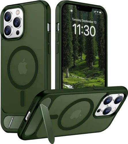 Vista 235 de Funda para iPhone 11 con compatibilidad magnética, [Soporte invisible incorporado][Compatible con MagSafe]
