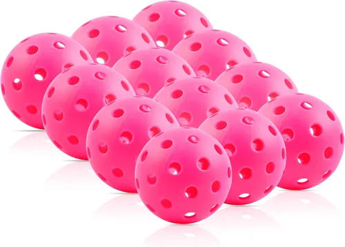 Vista 9 de Fizzazzle Bolas de pickleball para exteriores, 40 agujeros, duraderas, de alto rebote aprobadas por USAPA, bolas de pickleball para torneo de vuelo