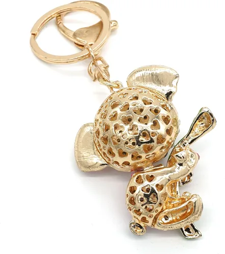 Vista 2 de Bonito y encantador oso koala con diamantes de imitación de cristal de oro con diamantes de imitación, colgante hermoso accesorio, el mejor regalo