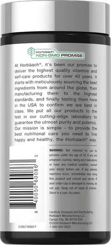 Vista 3 de Horbäach Cápsulas de polvo de raíz de remolacha 220 píldoras Extracto de hierbas Suplemento sin OMG, sin gluten