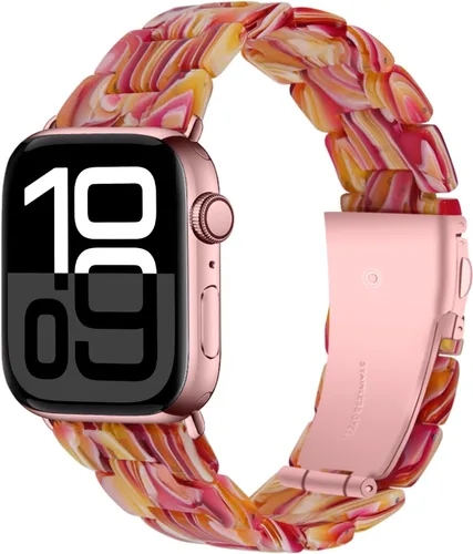 Vista 26 de Miimall Women Resin Bands for Apple Watch Series 10 9 8 7 6 5 4 3 2 1 Ultra SE Colorful Dressy Cute Classy Lightweight Comfort 38mm 40mm 41mm 42mm