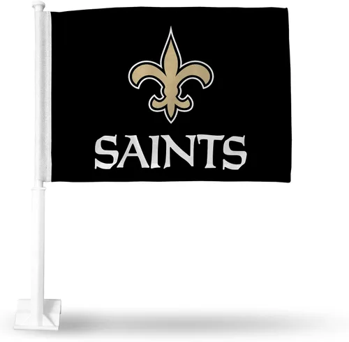 Vista 40 de Rico Industries NFL Double Sided Car Flag - 16" x 19" - Strong Pole That Hooks onto Car/Truck/Automobile