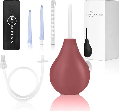 Vista 6 de Kit de bombillas de enema, ducha anal para hombres, mujeres principiantes, kit de limpiador vaginal Enima para mujeres, duchas para hombres