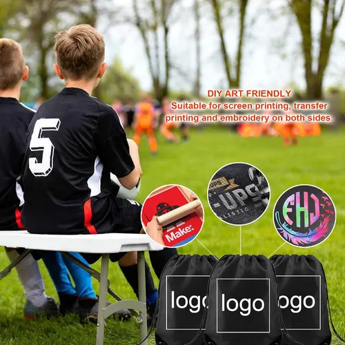 Vista 6 de BeeGreen Bolsas con cordón a granel 2024405060100 bolsas de cincha para hacer ejercicio, gimnasio, equipo deportivo para hombres, mujeres y niños