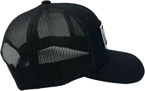 Vista 3 de Gorra de seguridad prémium con gorro de malla de parche Texto de seguridad blanco llamativo Comodidad durante todo el día e ideal para eventos