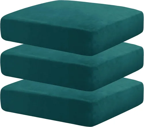 Vista 64 de MAXIJIN Fundas de cojín elásticas de terciopelo para sofá, funda de cojín suave de repuesto para sofá de dos plazas, protector de asiento