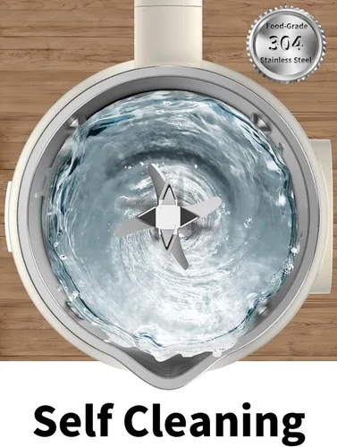 Vista 5 de Máquina para hacer leche de nuez 8 en 1, máquina automática de leche de soja de 50 onzas con 10 cuchillas, licuadora para leche a base de plantas