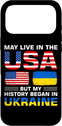 Vista 22 de Ukraine Flag America Flag Ukrainian Roots Case for iPhone 17