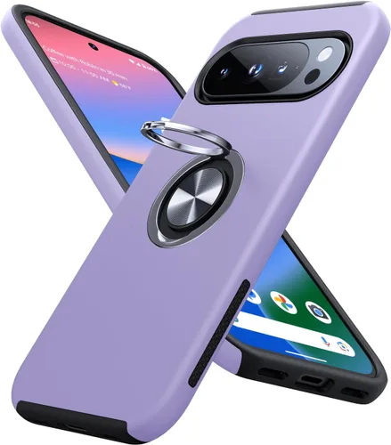 Vista 43 de JAME Funda delgada para Google Pixel 7 Pro, soporte de anillo a prueba de Azul