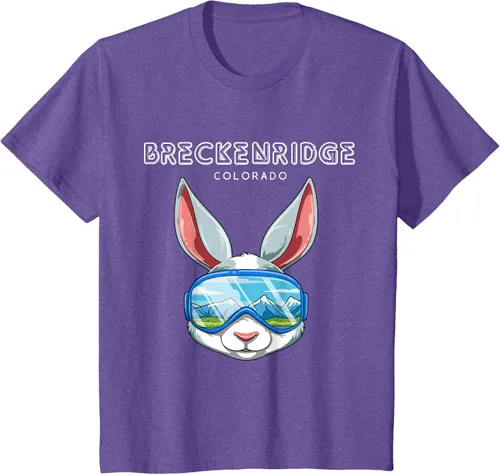 Vista 51 de Breckenridge Colorado USA - Camiseta de esquí y snowboard de conejo, Negro, S