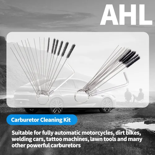 Vista 4 de AHL Kit de herramientas de limpieza de carburador, limpiador de eliminación de chorro de suciedad de carburador para ATV, UTV, motocicleta