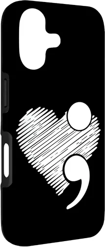 Vista 3 de Suicide Awareness - Suicide Prevention Heart Semicolon Gift Case for iPhone 17