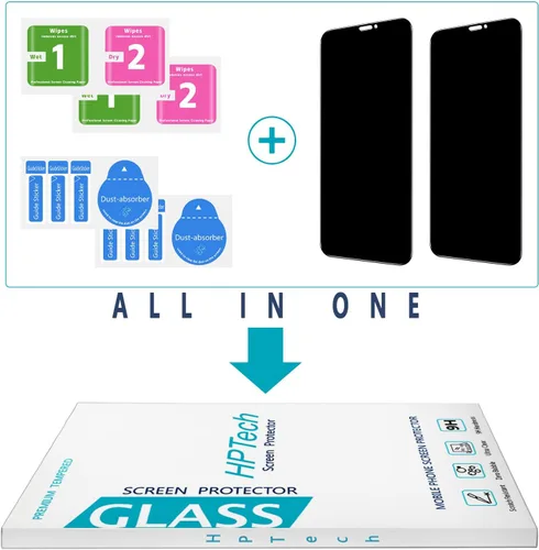 Vista 7 de (2 unidades) Protector de pantalla de privacidad para iPhone 12 Mini de 5.4 pulgadas, vidrio templado antiespía, antiarañazos, sin burbujas