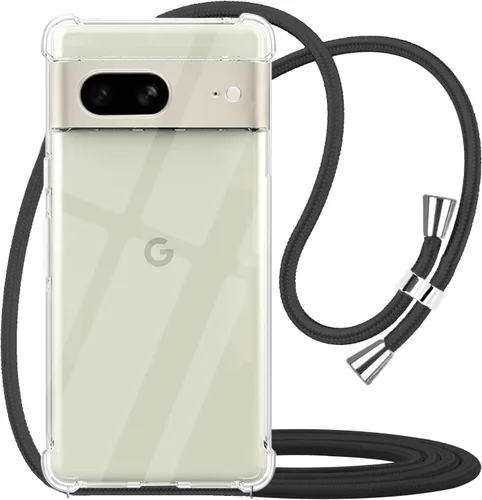 Vista 40 de para Google Pixel 6a Funda con Correa Ajustable para Cuello, Hombro y Cruzada Transparente Funda Móvil Duradera, Suave y delgada de Ajuste Perfecto