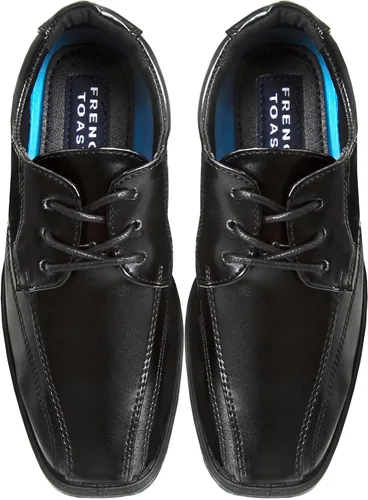 Vista 5 de French Toast Zapatos de vestir para niños - Zapatos formales de vestir casuales Oxford clásicos con cordones - Negro