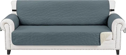 Vista 8 de CUCRAF Funda acolchada antideslizante para sofá, resistente al agua, protector de muebles para sofá de 1 cojín, apto para mascotas, funda de sofá