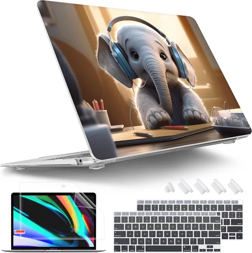 Vista 14 de Tuiklol Para MacBook Air de 13 pulgadas (versión 2021-2018) M1 A2337/A1932/A2179 con pantalla Retina Touch ID, carcasa rígida de plástico y cubierta