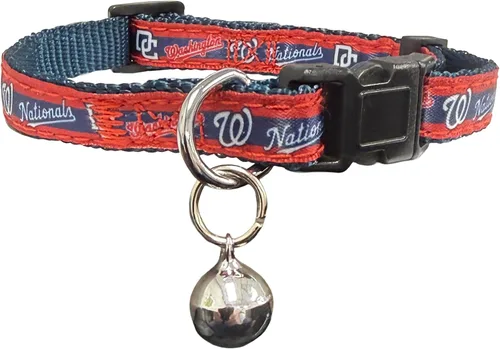 Vista 8 de Pets First MLB CAT Collar Atlanta Braves Satin Cat Collar de equipo de béisbol para perros y gatos. Un collar de gato brillante y colorido