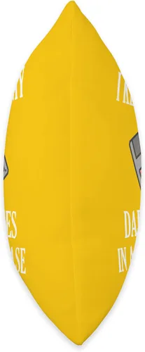 Vista 2 de Sailor Nostalgia Gifts I Keep Jokes in A Dad-A-Base Funny Father Yellow Throw Pillow, 16x16, Multicolor