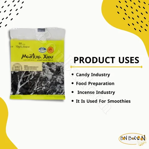 Vista 4 de Chios Pure Natural Gum Mastiha Mastiha Mastix Producto único con muchas cualidades beneficiosas utilizado en bebidas, panaderías y cocina