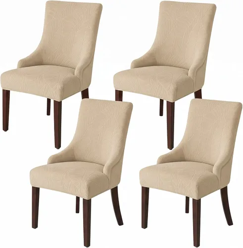 Vista 23 de Fundas para silla con respaldo alado, impermeables, elásticas Beige