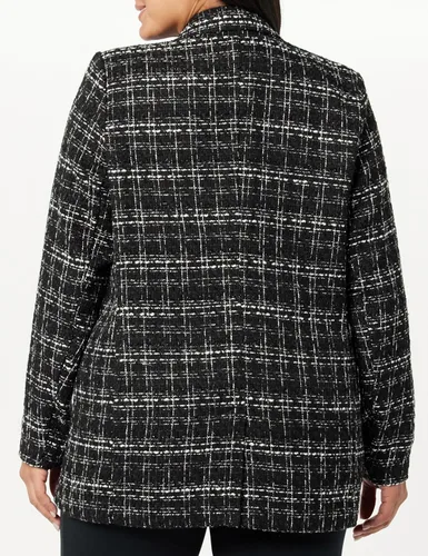 Vista 6 de The Drop Blake - Blazer largo para mujer Boucle negro