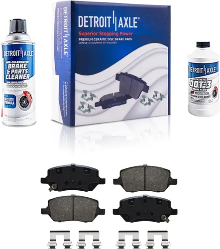 Vista 11 de Detroit Axle - Pastillas de freno de cerámica delanteras Reemplazo de pinza de freno derecha para Dodge Ram 1500 Dakota, Ram 1500 Classic - Juego