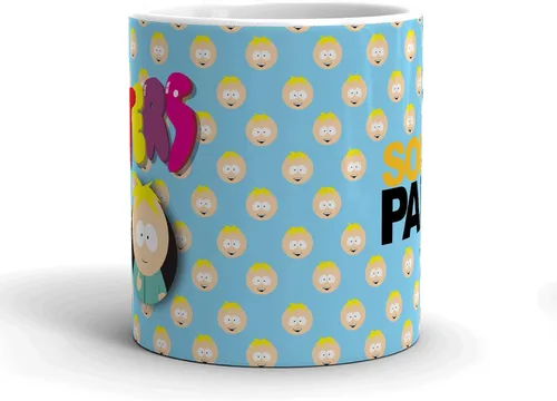 Vista 2 de South Park Taza blanca Rainbow Butters, con licencia oficial, 11 onzas