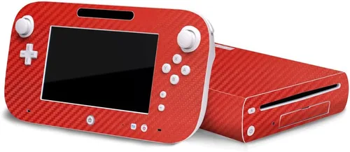 Vista 10 de 3D Carbon Fiber Black - Air Release Vinyl Decal Faceplate Mod Skin Kit by System Skins - Compatible with Nintendo Wii U Console