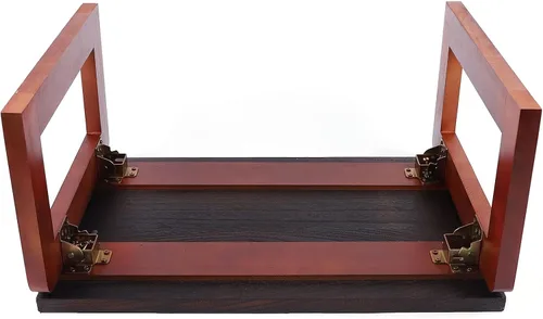 Vista 7 de Mesa de centro plegable de madera Flodable para computadora portátil, mesa de té baja Mesa de picnic de té, mesa de centro plegable de madera