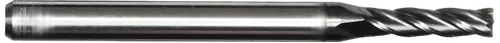 Vista 2 de Kodiak Cutting Tools KCT166384 USA Made Solid Premium Carburo End Mill, recubierto AlTiN, 4 flautas, 3/32" de diámetro, vástago de 1/8", 3/8