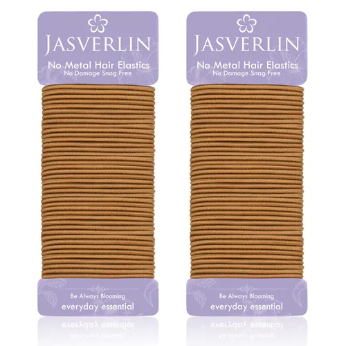 Vista 9 de JASVERLIN Ligas pequeñas para el cabello, elásticos sin daños, sin tirones, bandas trenzadas para mujeres y niñas, accesorios para corbatas finas a